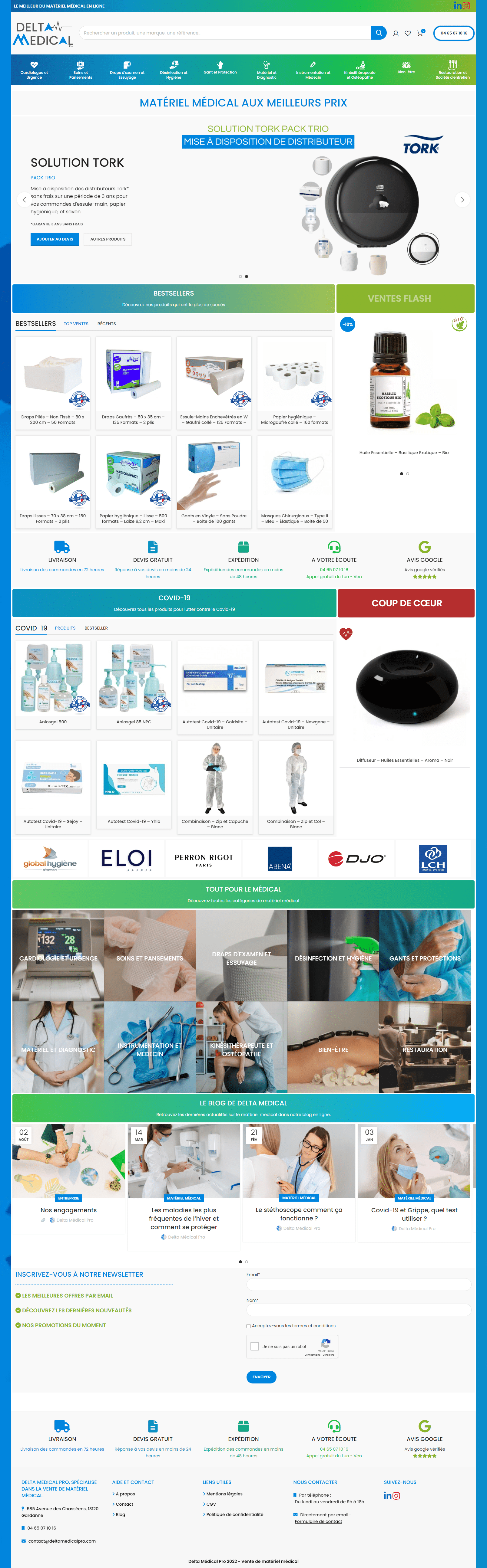 Création site ecommerce pour delta medical pro