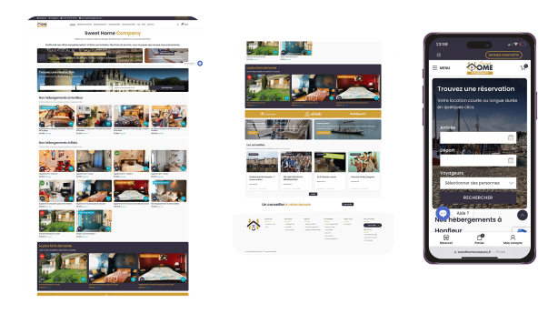 Site Sweet Home Compagnie exemple de site booking
